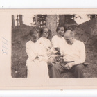 Valokuva Perhe+Koira Pentu+Kissanpoika 1923 Postikorttikoko - pikkukuva 1