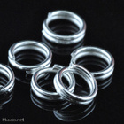 860 .. Hopean Värinen Rengas 4 / 2 mm ( 10 kpl = 1.20 eur - pikkukuva 1