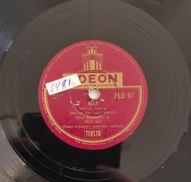 Savikiekko 1953 - Rita Elmgren - Odeon PLD 97