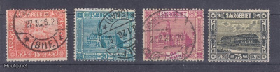 Saksa Reich Saar 1923 Mi 98-101