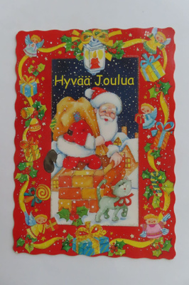 Hyvää Joulua - Joulupukki katolla (Papron)