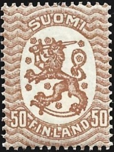 1917 M-17 Saarinen 50 p ruskea ** LaPe 73 d A