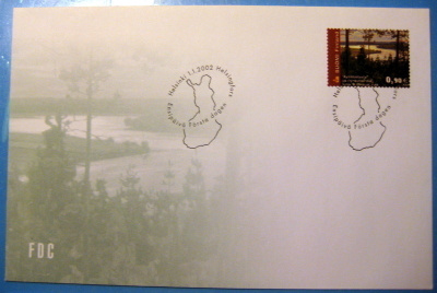 FDC Suomi 1.1.2001Maisema yleismerkki (80)