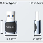 Adapteri: USB C -laite USB A / USB 3.0 -liitäntään #29392 - pikkukuva 4