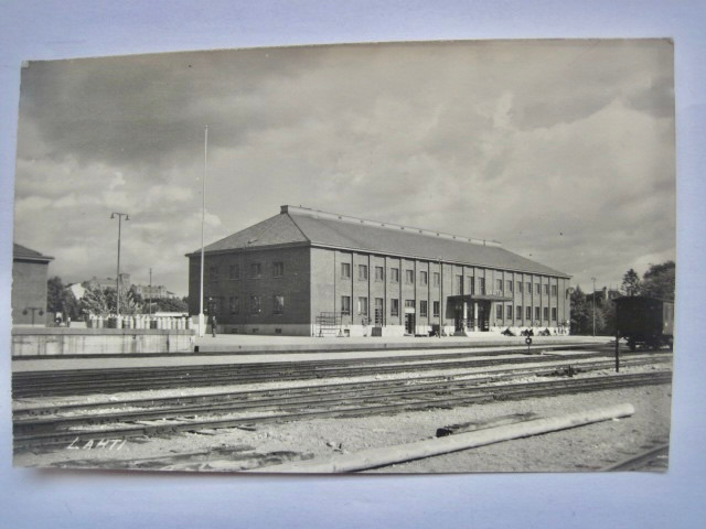 VANHA Postikortti Lahti Rautatie Asema 1920-l