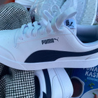 Puma miesten vapaa-ajan jalkine Shuffle White Navy - pikkukuva 1
