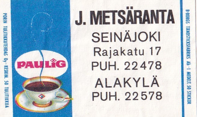 Seinäjoki, Alakylä, J. Metsäranta Paulig b531