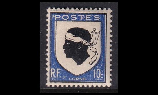 Ranska 752a ** Vaakuna Korsika ultramariini (1946)