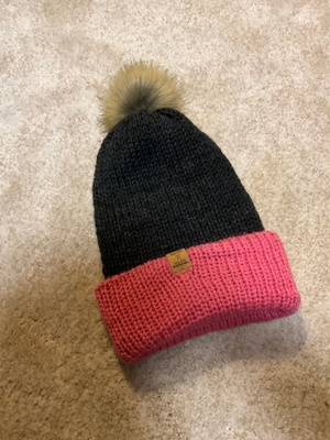 Upea pinkki harmaa tupsupipo hand made