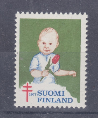1977 TUB joulumerkki postituoreena,