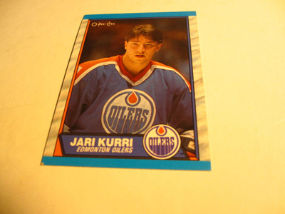 o-pee-chee -89 lätkäkortti oilers jari kurri
