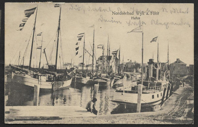 Saksa - Nordseebad Wyk a Föhr - Hafen (1921)