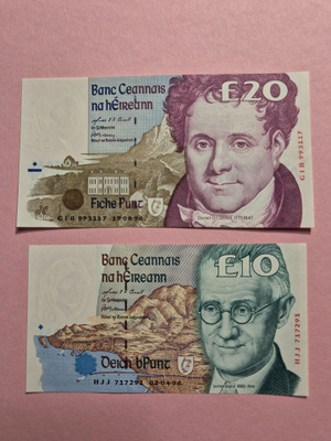Upeat Irlannin punnat 10 £ ja 20 £ (1996) – Erittäin siistit