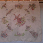 Huivi 10. Vintage-matkamuistohuivi Hollannista, silkkiä. - pikkukuva 1