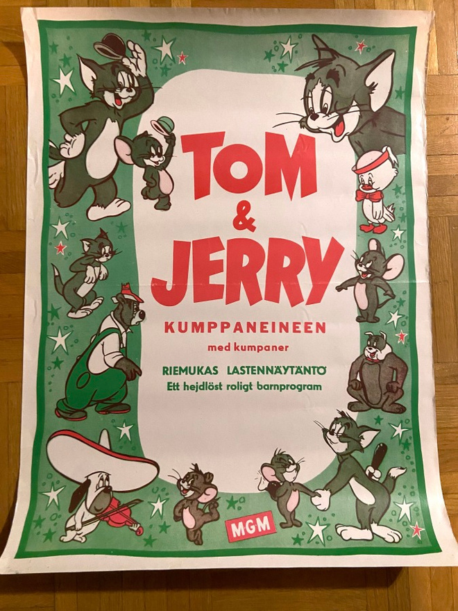 Vanha elokuvajuliste: Tom & Jerry kumppaneineen