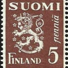 1930 M-30 Leijona 5 p ruskea ** Lape 143 a LP Lm1 TIL N:o - pikkukuva 2