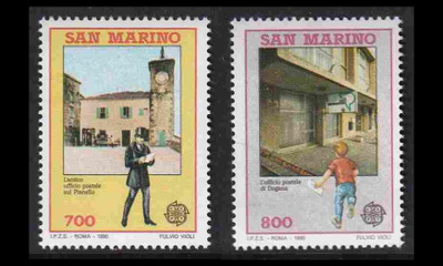 San Marino 1432-3 ** Europa postirakennuksia (1990)