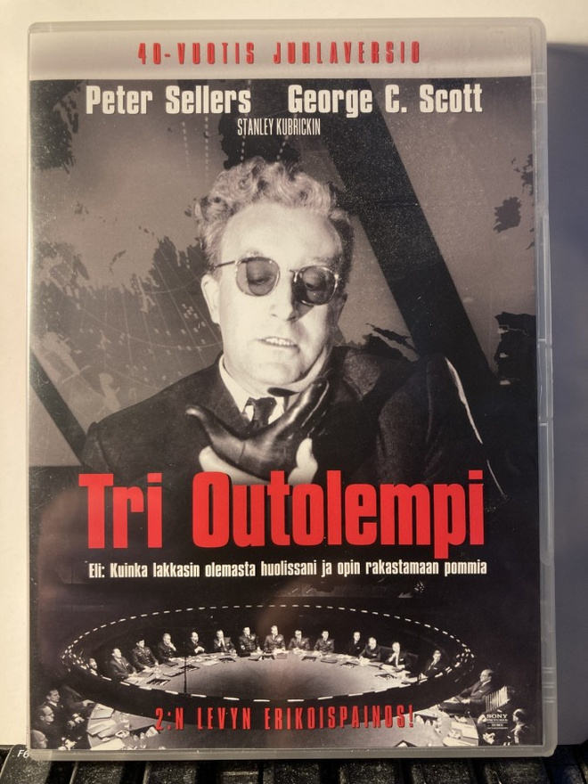 TRI OUTOLEMPI, DVD x 2, Kubrick, Sellers, Scott, rem.