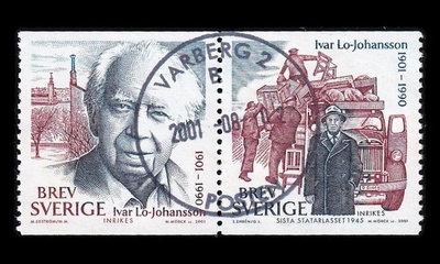 Ruotsi 2241-2p o Kirjailija Ivar Lo-Johansson (2001)