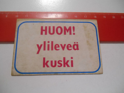K13 Jenkki Tarra-Jenkki 1968 # HUOM! ylileveä kuski