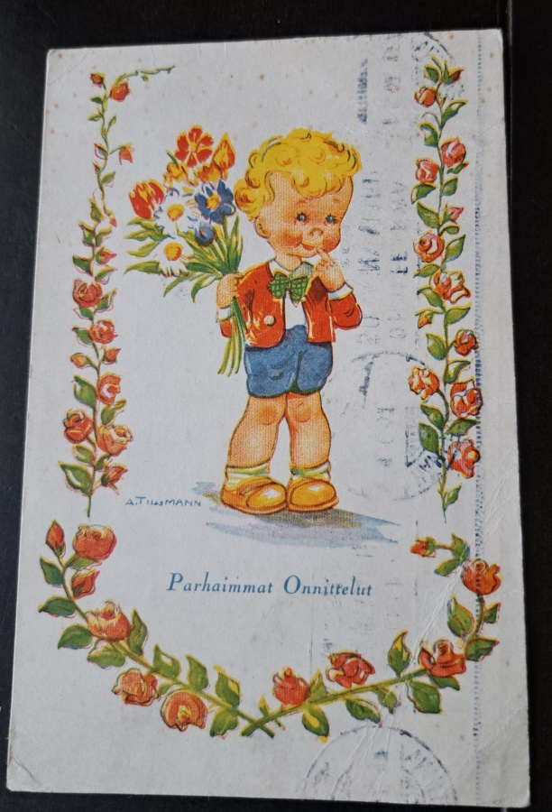 Tilgmann: poika onnittelee, kulkenut 1947