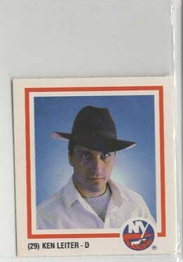 Ken Leiter 86-87 NY. Islanders Team Issue