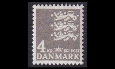 Tanska 484 ** Vaakuna 4 kr harmaa (1969)