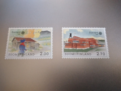 1990 2,00 ja 2,70 markan Eurooppa-merkit leimaamattomina**