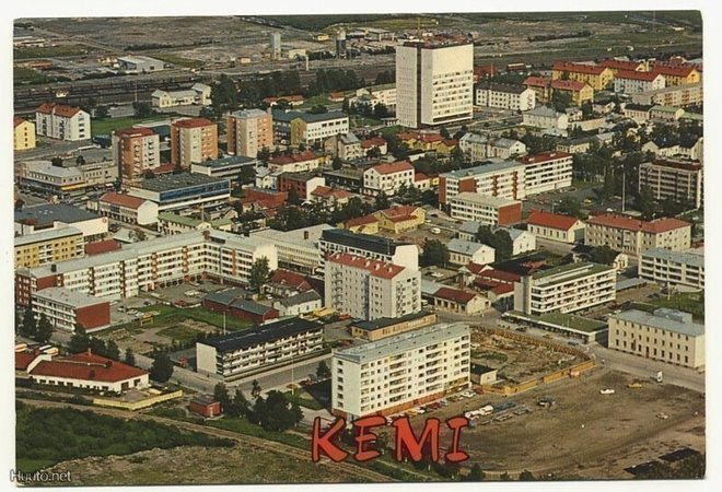 Kemi Keskustan ilmakuva 1970-luku