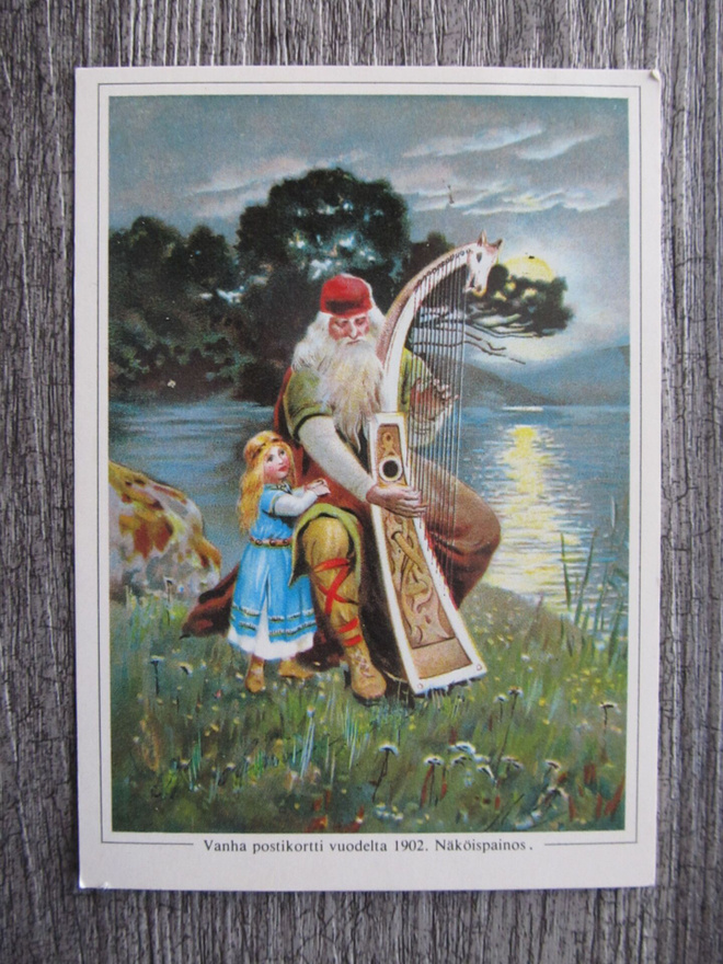 KALEVALA.....näköispainos v. 1902 piirroskortista.