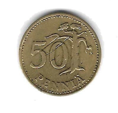 1967 50 PENNIÄ KOLIKKO KÄYTETTY