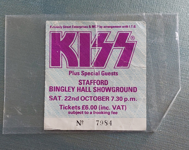 KISS : Keikkalippu Animalize kiertueelta 1984