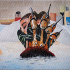 Freddy - taulu, akryylimaalaus 20x40cm - pikkukuva 2