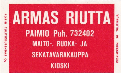 Paimio, Armas Riutta 4/15