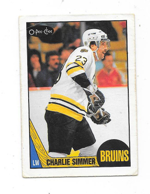1987-88 OPC #52 Charlie Simmer , Boston Bruins
