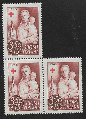 Punainen risti 1945 3,50+0,75mk (LAPE 3x293) ** ryhmä