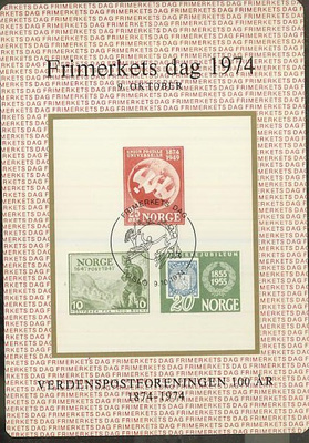 Norja 1974 postimerkinpäivän muistoblokki