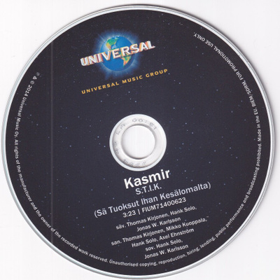 Kasmir - S.T.I.K. (Sä Tuoksut Ihan Kesälomalta) (CDr, Single