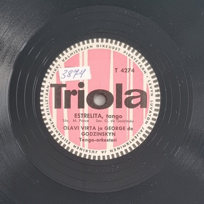 Savikiekko 1956 - Olavi Virta - Triola T 4374