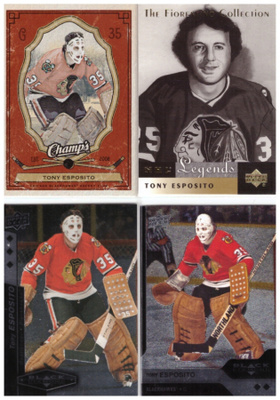 4 x Mv Legenda TONY ESPOSITO Blackhawks Erikois/Parallel Kor