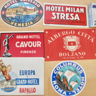 6 MatkalaukkuMerkkiä Tarraa Hotellit Italia 1950-l - pikkukuva 1