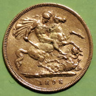 Englanti, half Sovereign 1898 kulta raha, kunto ok. - pikkukuva 2