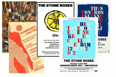 STONE ROSES -- julistesetti A4 x 5 (mm. UPEA lahja !!!) #1