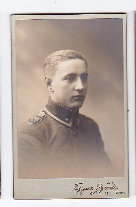 VANHA CDV Visiitti Valokuva Upseeri 1921 Helsinki