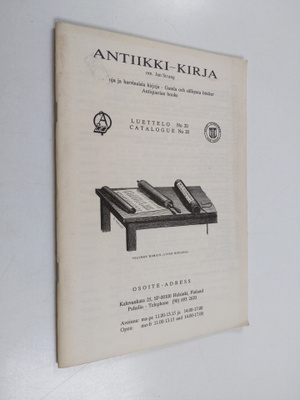 Jan Strang : Antiikki-kirja luettelo no 20
