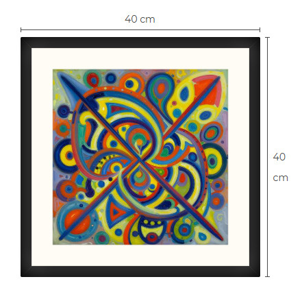 Uusi uniikki abstrakti art print taulu 40 cm x 40 cm