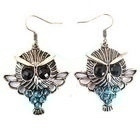 208 .. Tyylikäs Resin Pronssi Retro Pöllö .. Korvakorut - pikkukuva 3