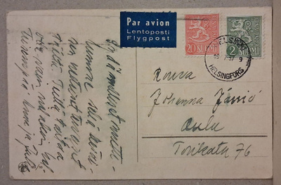 1957 Lentopostikortti (1692)