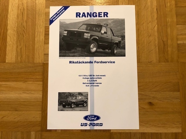 Esite Ford Ranger 1991 Ford USA FoMoCo