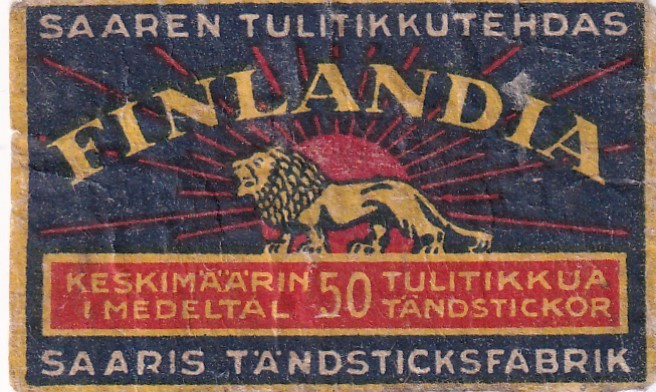 Finlandia, Saaren Tulitikkutehdas  3/12